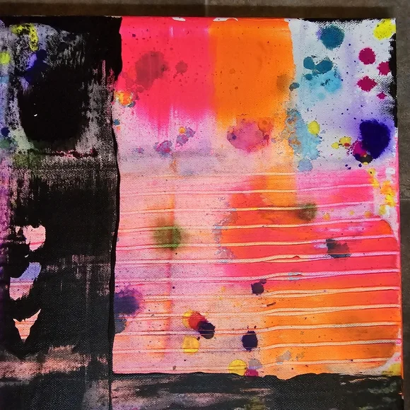 HANDCRAFTED Abstract Painting HANDPAINTED Wall Art Decor HANDMADE Artwork 22x28 - Picture 14 of 17